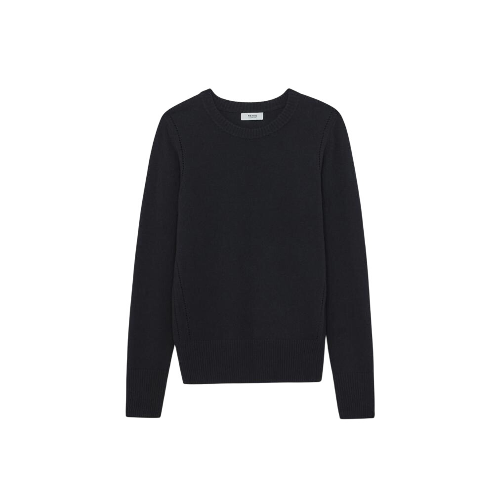 REISS Anya Wool-Blend Open-Stitch Jumper